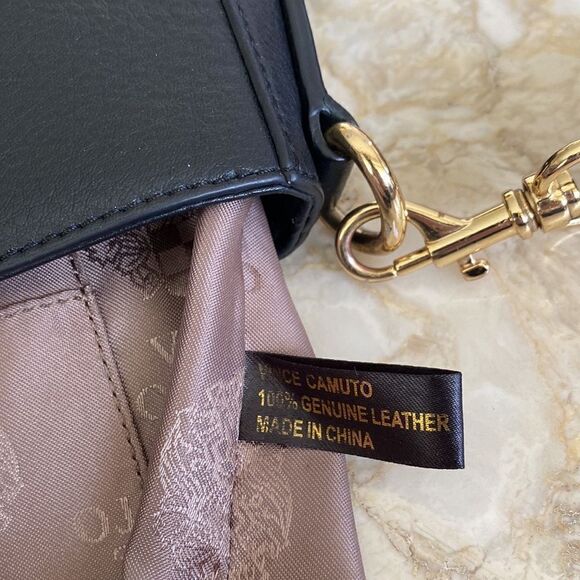 Vince Camuto Black Leather Satchel Shoulder Bag - Picture 12 of 15